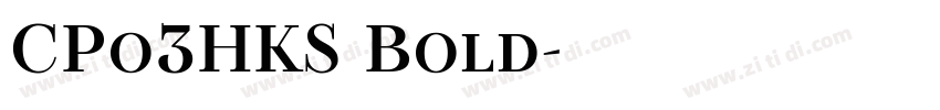 CPo3HKS Bold字体转换